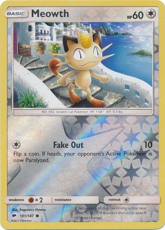 Meowth - 101/147 - Common - Reverse Holo available at 401 Games Canada