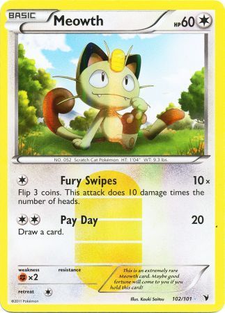 Meowth - 102/101 - Secret Rare available at 401 Games Canada