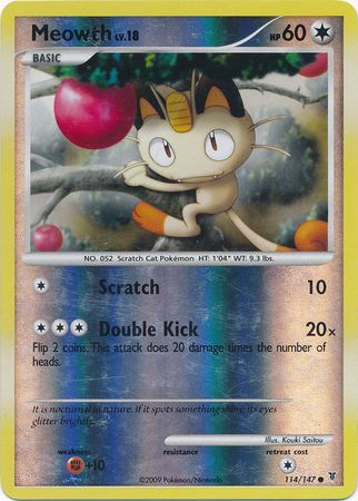 Meowth - 114/147 - Common - Reverse Holo available at 401 Games Canada