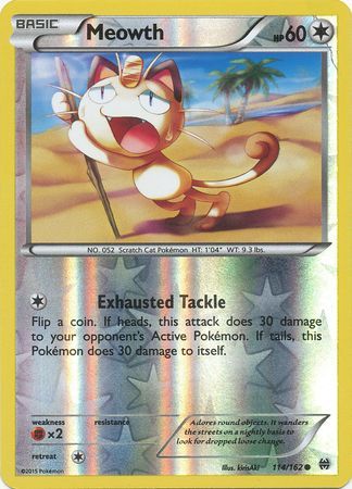 Meowth - 114/162 - Common - Reverse Holo available at 401 Games Canada