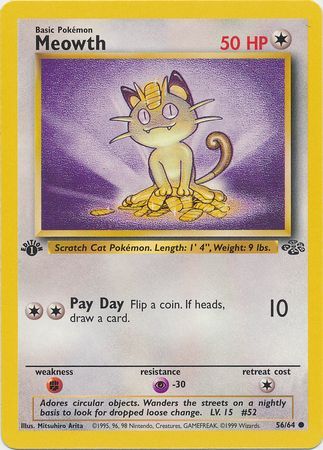 Meowth - 56/64 - Common - 1st Edition available at 401 Games Canada