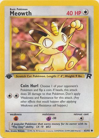 Meowth - 62/82 - Common - 1st Edition available at 401 Games Canada