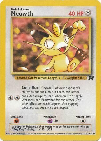 Meowth - 62/82 - Common - Unlimited available at 401 Games Canada