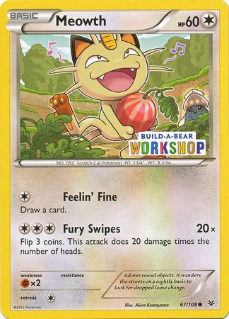 Meowth - 67/108 - Promo - Build-A-Bear Workshop available at 401 Games Canada