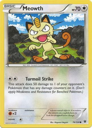 Meowth - 74/124 - Common available at 401 Games Canada