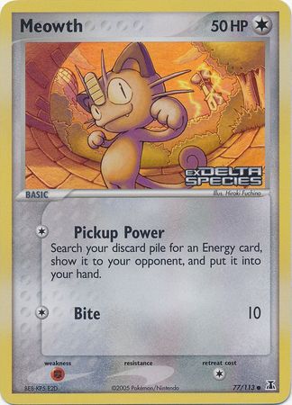 Meowth - 77/113 - Common - Reverse Holo available at 401 Games Canada