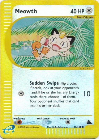 Meowth - 78/144 - Common - Reverse Holo available at 401 Games Canada