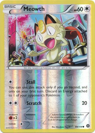 Meowth - 88/114 - Common - Reverse Holo available at 401 Games Canada