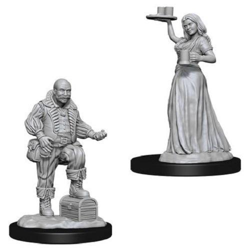 Merchant/Serving Girl - Pathfinder Deep Cuts Unpainted Minis available at 401 Games Canada