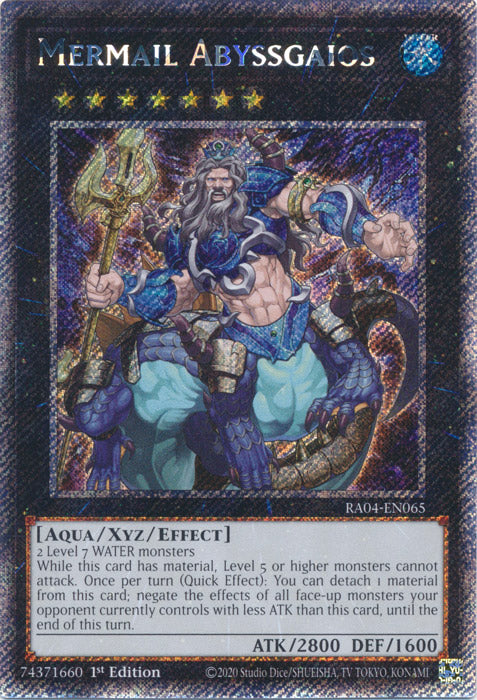 Mermail Abyssgaios (Platinum Secret Rare) - RA04-EN065 - Platinum Secret Rare - 1st Edition