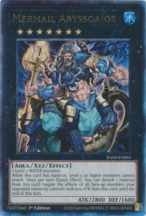 Mermail Abyssgaios (PUR) - RA04-EN065 - Prismatic Ultimate Rare - 1st Edition