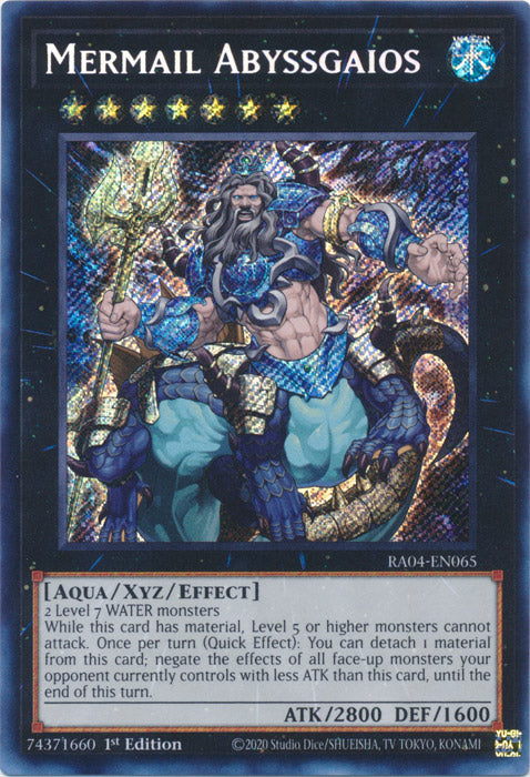 Mermail Abyssgaios (Secret Rare) - RA04-EN065 - Secret Rare - 1st Edition