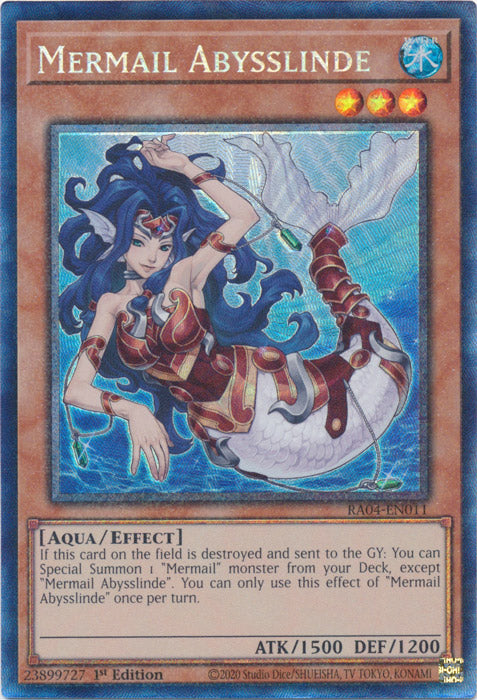 Mermail Abysslinde (PCR) - RA04-EN011 - Prismatic Collector's Rare - 1st Edition