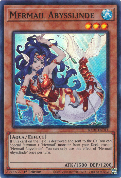 Mermail Abysslinde - RA04-EN011 - Super Rare - 1st Edition