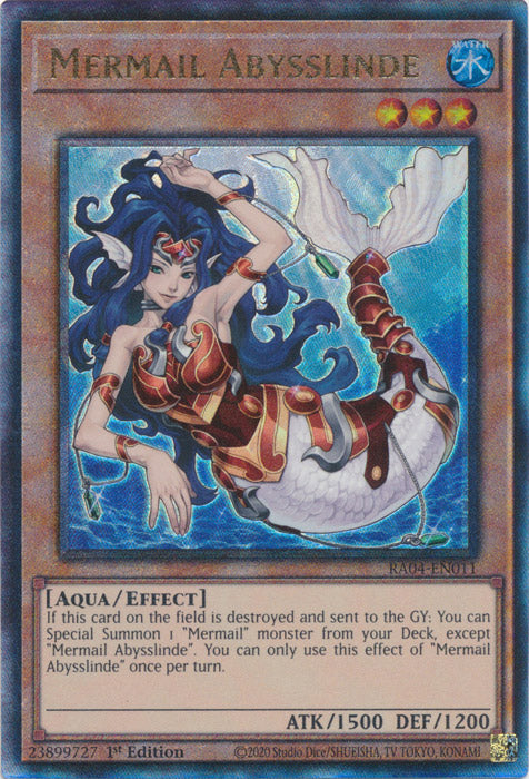 Mermail Abysslinde (PUR) - RA04-EN011 - Prismatic Ultimate Rare - 1st Edition