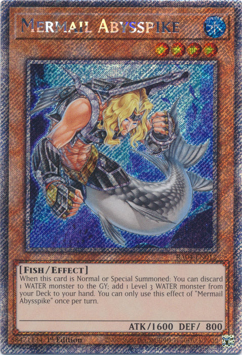 Mermail Abysspike (Platinum Secret Rare) - RA04-EN012 - Platinum Secret Rare - 1st Edition