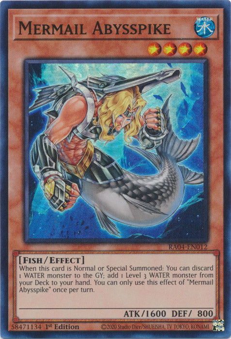 Mermail Abysspike - RA04-EN012 - Super Rare - 1st Edition