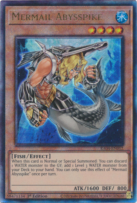 Mermail Abysspike (PUR) - RA04-EN012 - Prismatic Ultimate Rare - 1st Edition