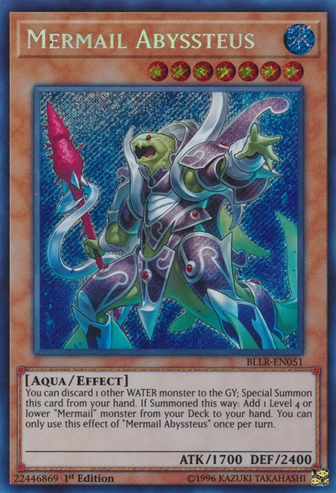 Mermail Abyssteus - BLLR-EN051 - Secret Rare - 1st Edition available at 401 Games Canada