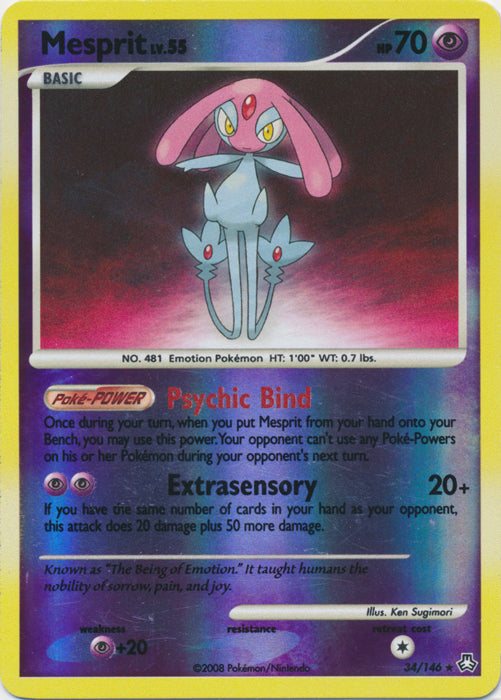 Mesprit - 34/146 - Rare - Reverse Holo available at 401 Games Canada