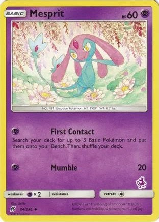 Mesprit (Mewtwo Stamped) - 084/236 - Promo available at 401 Games Canada