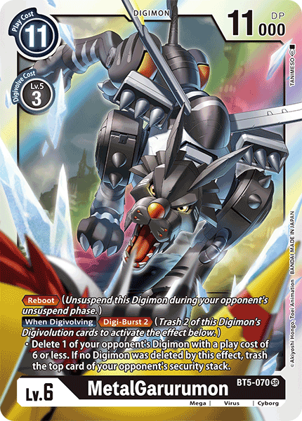 MetalGarurumon - BT5-070 - Super Rare available at 401 Games Canada