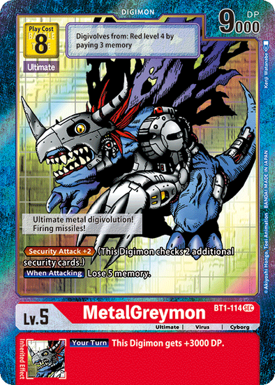 MetalGreymon (Alternate Art) - BT1-114 - Secret Rare available at 401 Games Canada