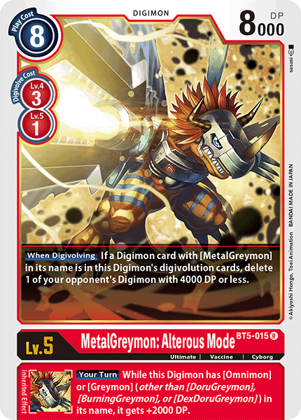 MetalGreymon: Alterous Mode - BT5-015 - Rare available at 401 Games Canada