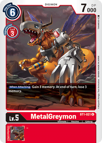 MetalGreymon - BT1-021 - Uncommon available at 401 Games Canada