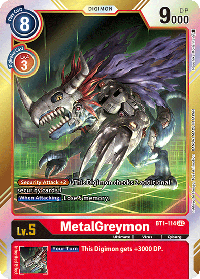 MetalGreymon - BT1-114 - Secret Rare available at 401 Games Canada