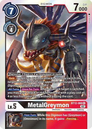 MetalGreymon - BT12-068 - Rare available at 401 Games Canada