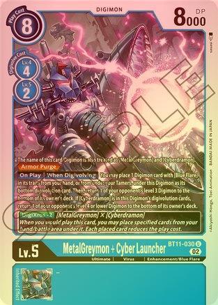 MetalGreymon + Cyber Launcher (Foil) - BT11-030 - Uncommon available at 401 Games Canada