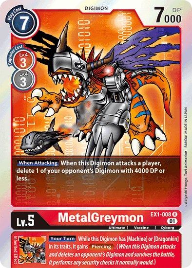 MetalGreymon - EX1-008 - Rare available at 401 Games Canada