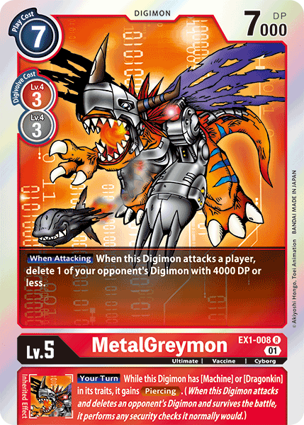 MetalGreymon - EX1-008 - Rare available at 401 Games Canada