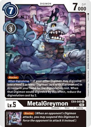 MetalGreymon - EX4-045 - Uncommon available at 401 Games Canada