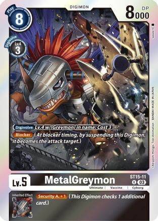 MetalGreymon - ST15-11 - Rare available at 401 Games Canada