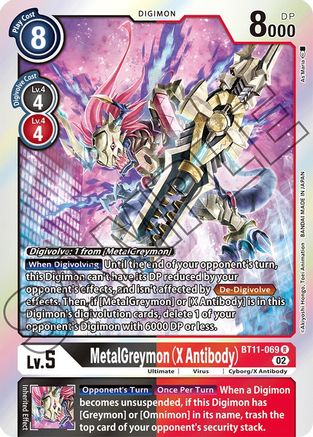 MetalGreymon (X Antibody) - BT11-069 - Rare available at 401 Games Canada