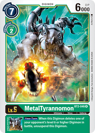 MetalTyrannomon - BT2-046 - Rare available at 401 Games Canada