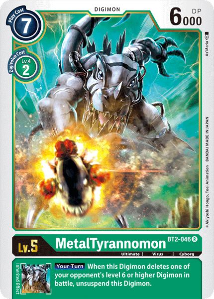 MetalTyrannomon - BT2-046 - Rare available at 401 Games Canada