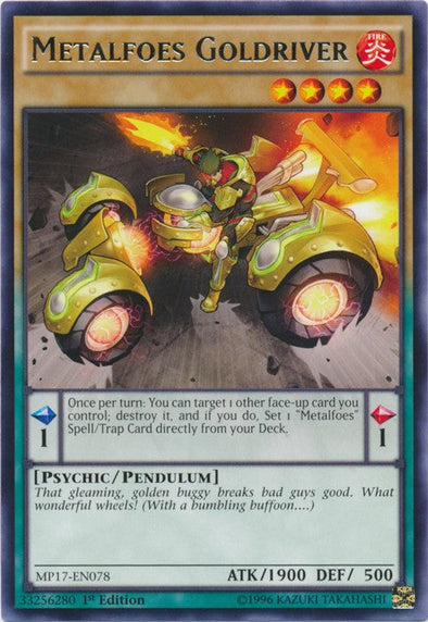 Metalfoes Goldriver - MP17-EN078 - Rare - 1st Edition available at 401 Games Canada