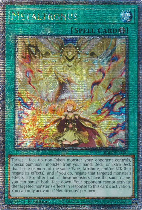 Metaltronus - RA04-EN100 - Quarter Century Secret Rare - 1st Edition