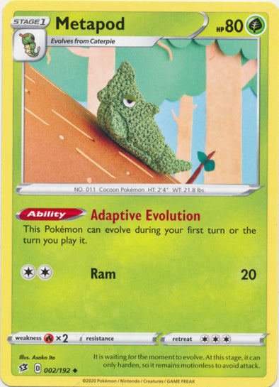 Metapod - 002/192 - Uncommon available at 401 Games Canada