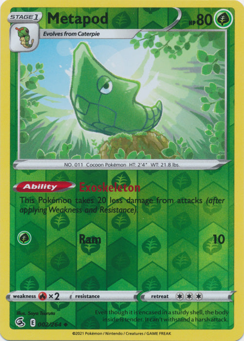 Metapod - 002/264 - Uncommon - Reverse Holo available at 401 Games Canada