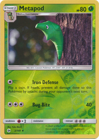 Metapod - 2/149 - Uncommon - Reverse Holo available at 401 Games Canada