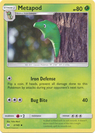 Metapod - 2/149 - Uncommon available at 401 Games Canada