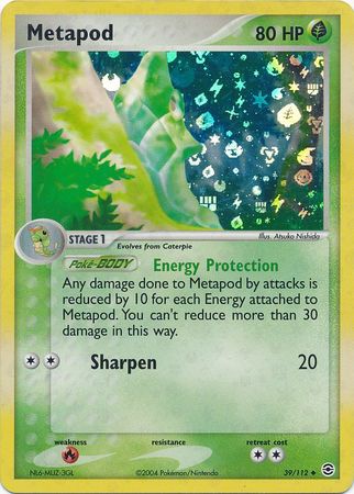 Metapod - 39/112 - Uncommon - Reverse Holo available at 401 Games Canada