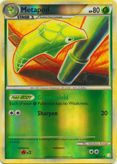 Metapod - 46/123 - Uncommon - Reverse Holo available at 401 Games Canada