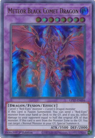 Meteor Black Comet Dragon - GFTP-EN096 - Ultra Rare - 1st Edition available at 401 Games Canada