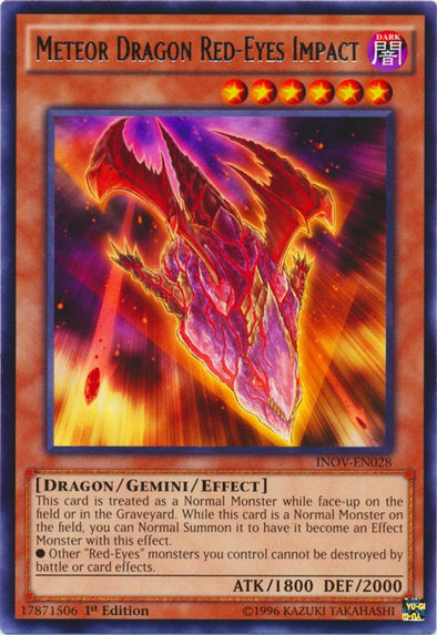 Meteor Dragon Red-Eyes Impact - INOV-EN028 - Rare - 1st Edition available at 401 Games Canada