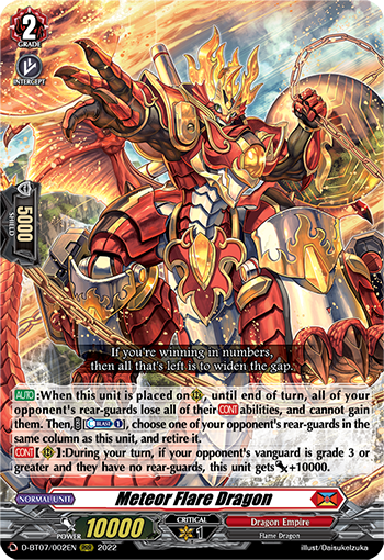 Meteor Flare Dragon - D-BT07/002 - Triple Rare available at 401 Games Canada